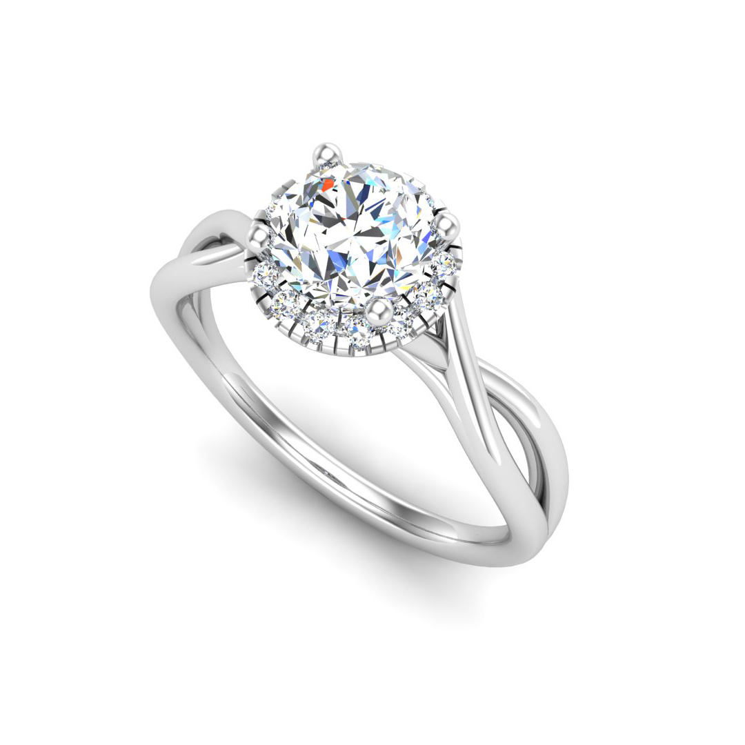 Korman Signature Adaline Halo Engagement Ring Setting